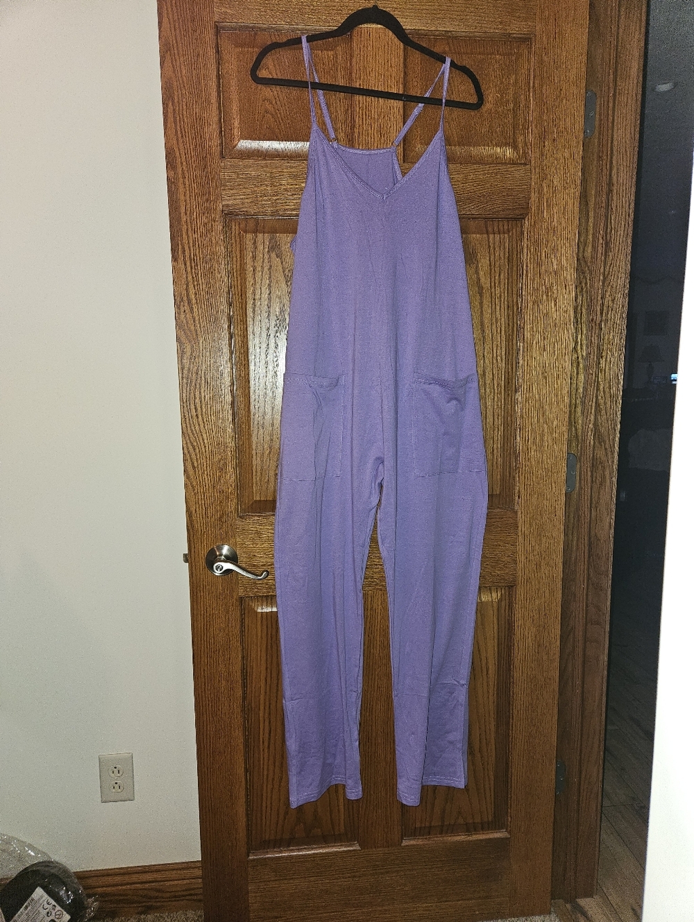 Lavender Strappy Jumpsuit with Pockets